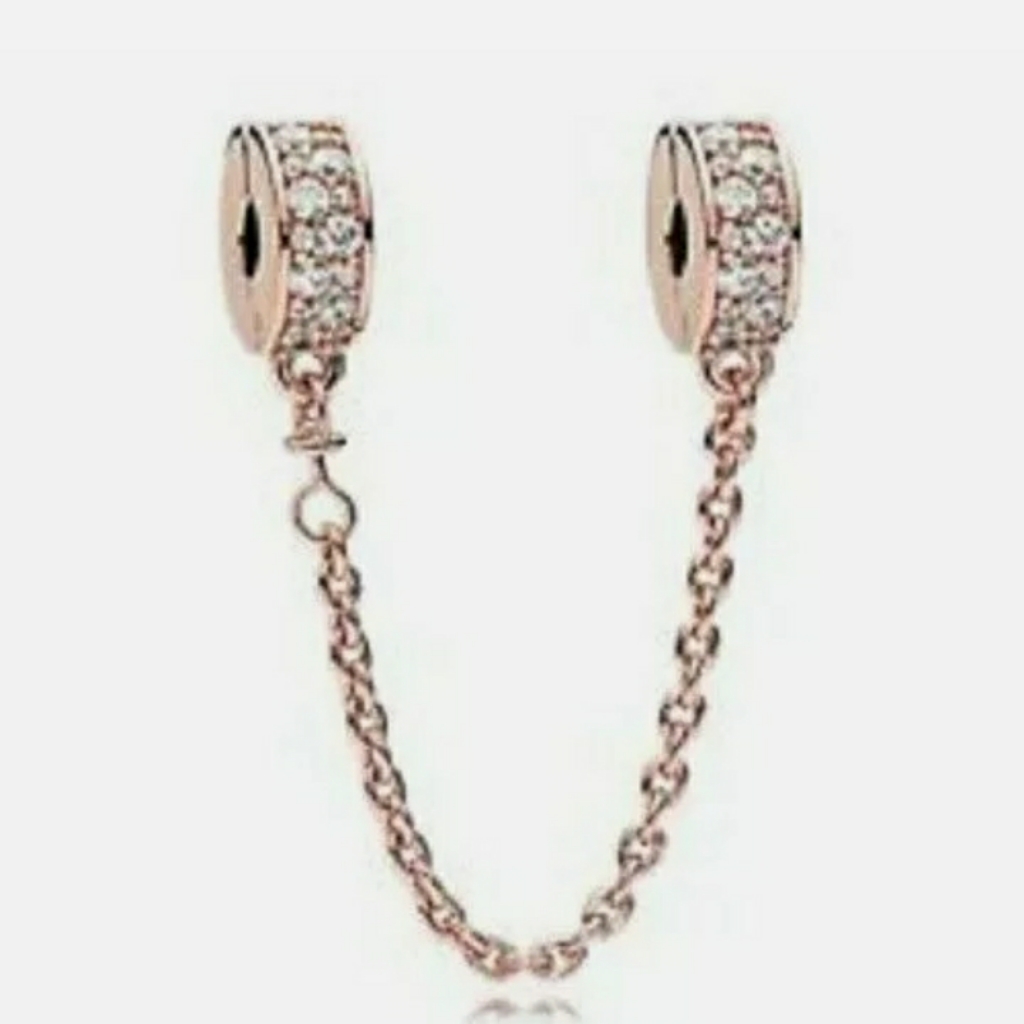 Pandora Rose Gold Shining Elegance Safety Chain.